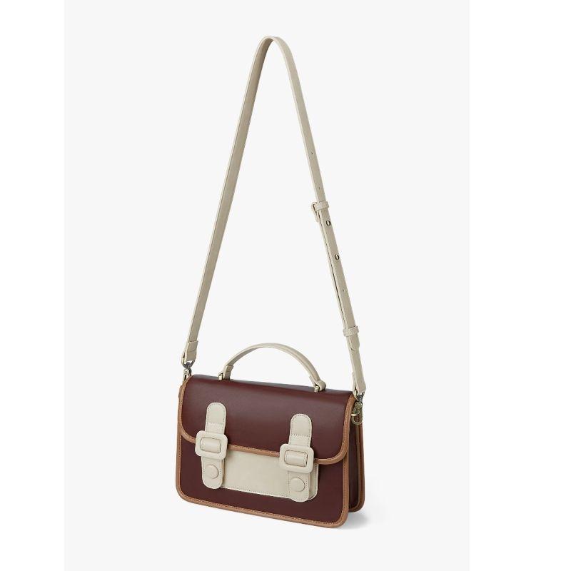 Ecosusi Maletín Pequeño y Bandolera ZINNIA - Marrón-2