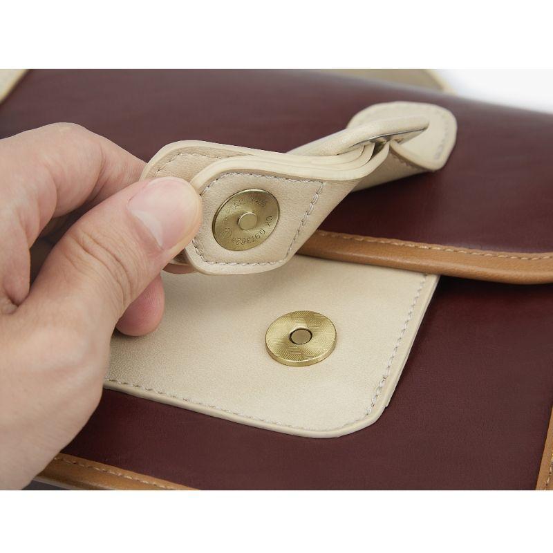 Ecosusi Maletín Pequeño y Bandolera ZINNIA - Marrón-4