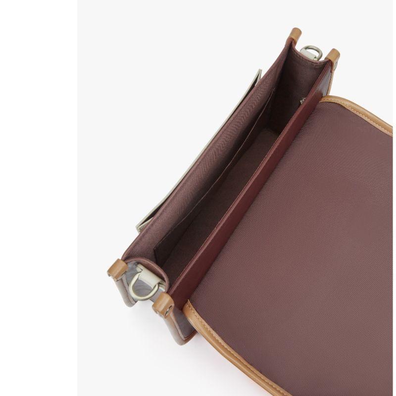 Ecosusi Maletín Pequeño y Bandolera ZINNIA - Marrón-5