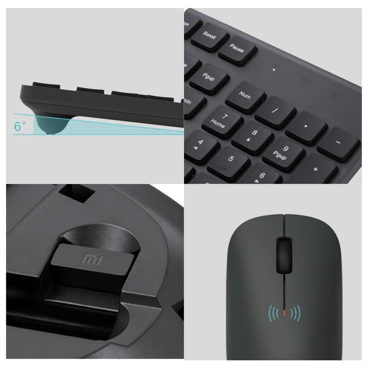 Xiaomi Combo Teclado y Mouse Inalámbricos Negro-5
