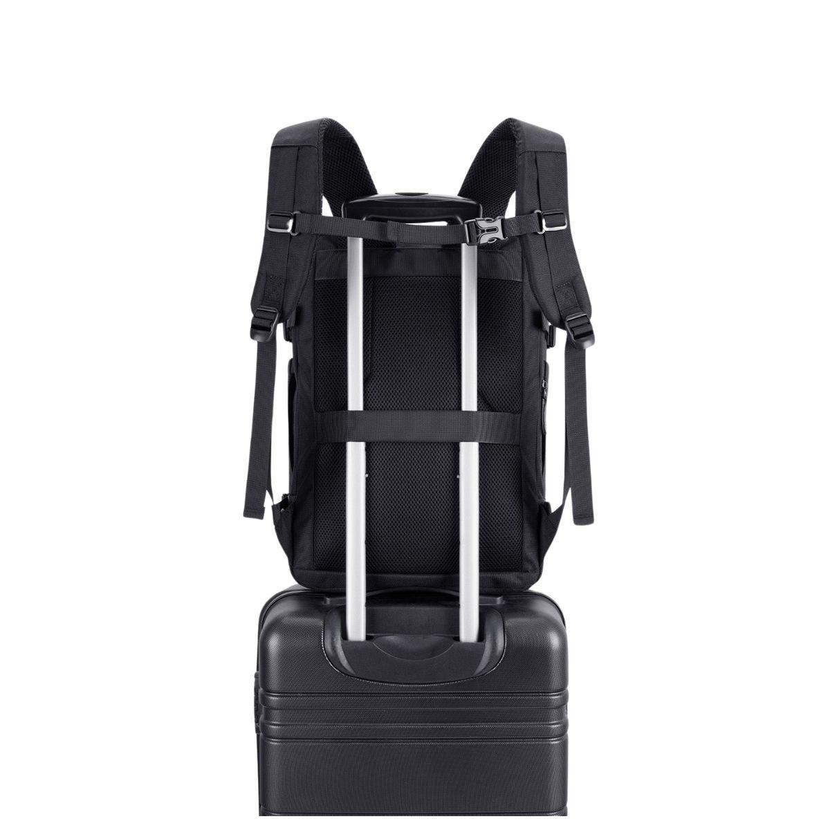 Bagsmart Mochila de Viaje Falco 30L- 40L + 3 Bolsas Organizadoras 17.3" - Negro-7