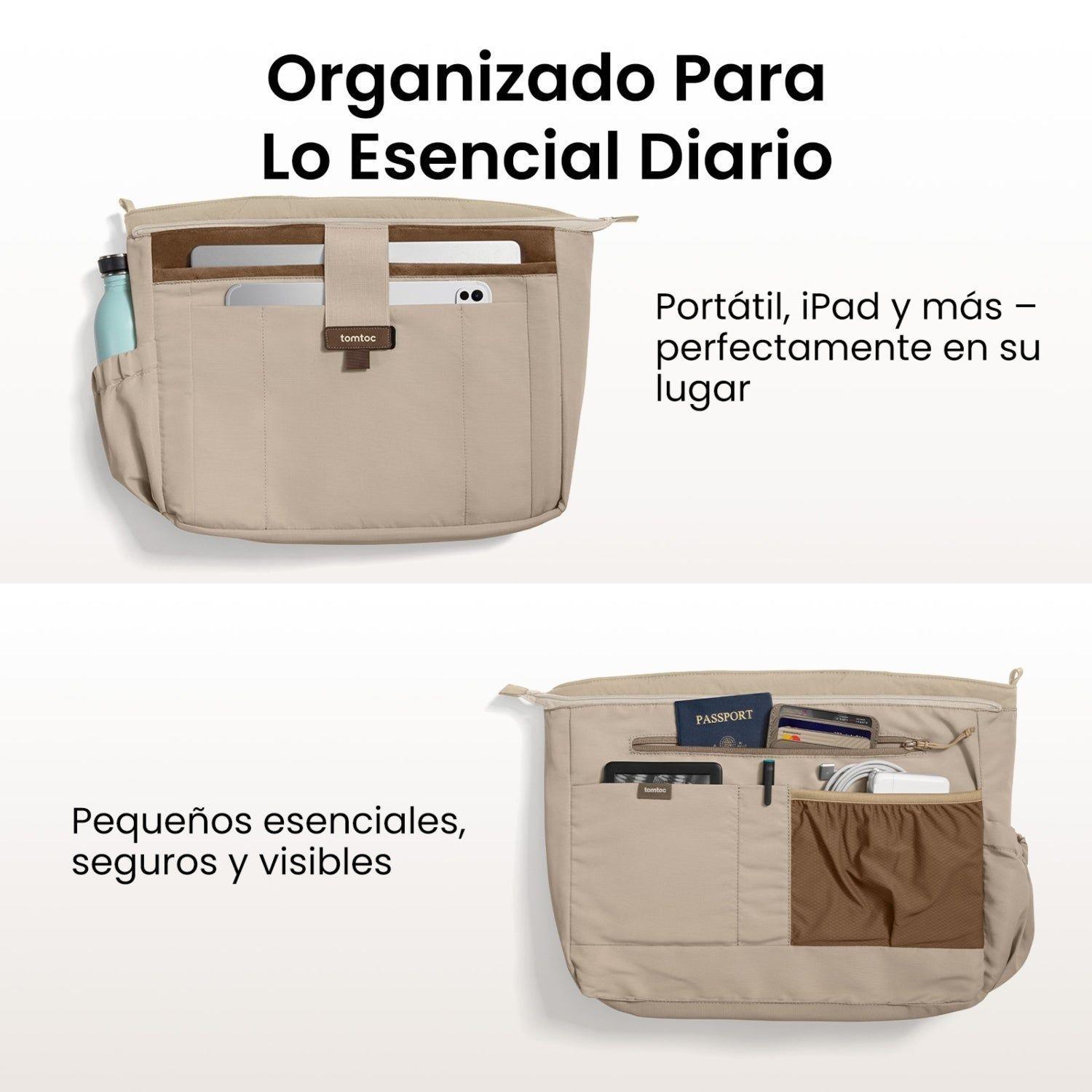 Tomtoc Bolso Tote Terra-T38 13.5L para Notebook 16" Caqui-4