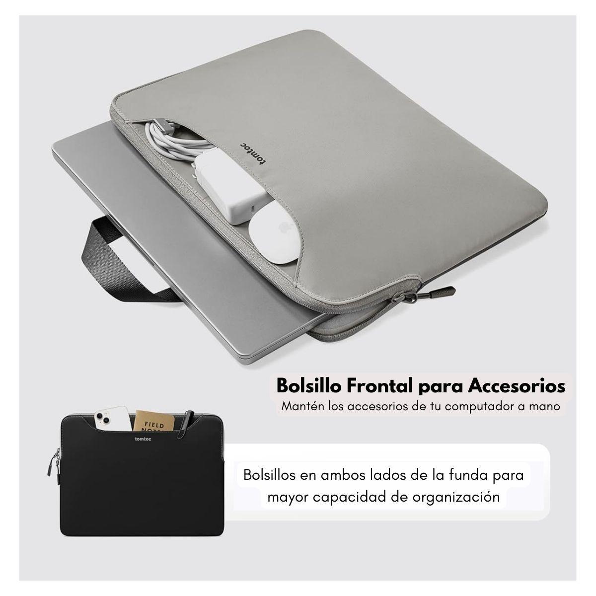 Tomtoc Funda Light-A21 Bicolor para 15" - 16" - Gris-3