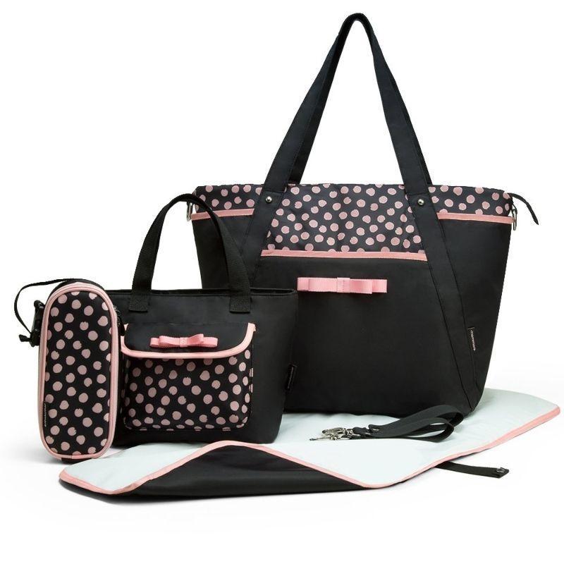 Mommore set de Bolsos Pañalera - Lunares-0