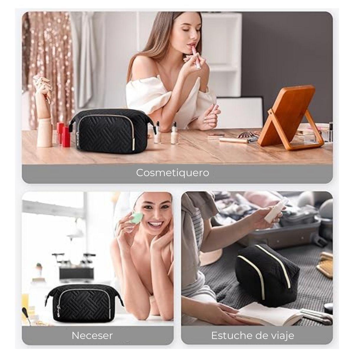 Bagsmart Estuche Cosmetiquero Tejido - Negro-5
