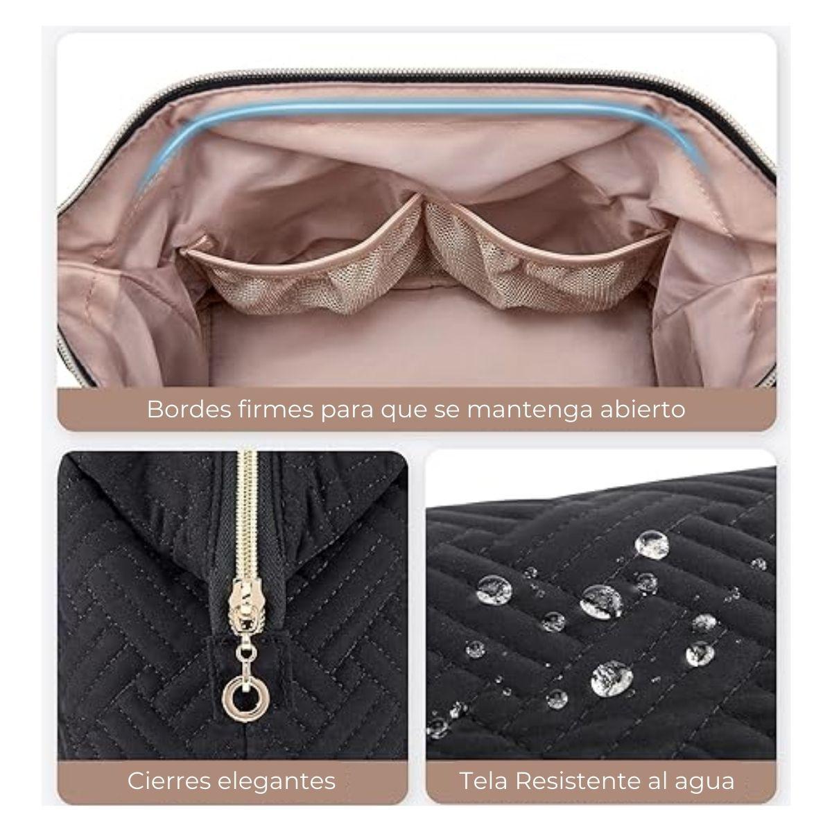 Bagsmart Estuche Cosmetiquero Tejido - Negro-7