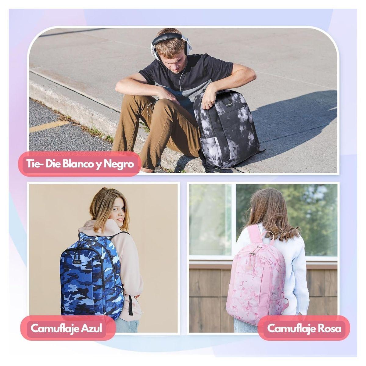 Mommore Mochila Grande para Niños Educación Básica 28L - Rosado-2