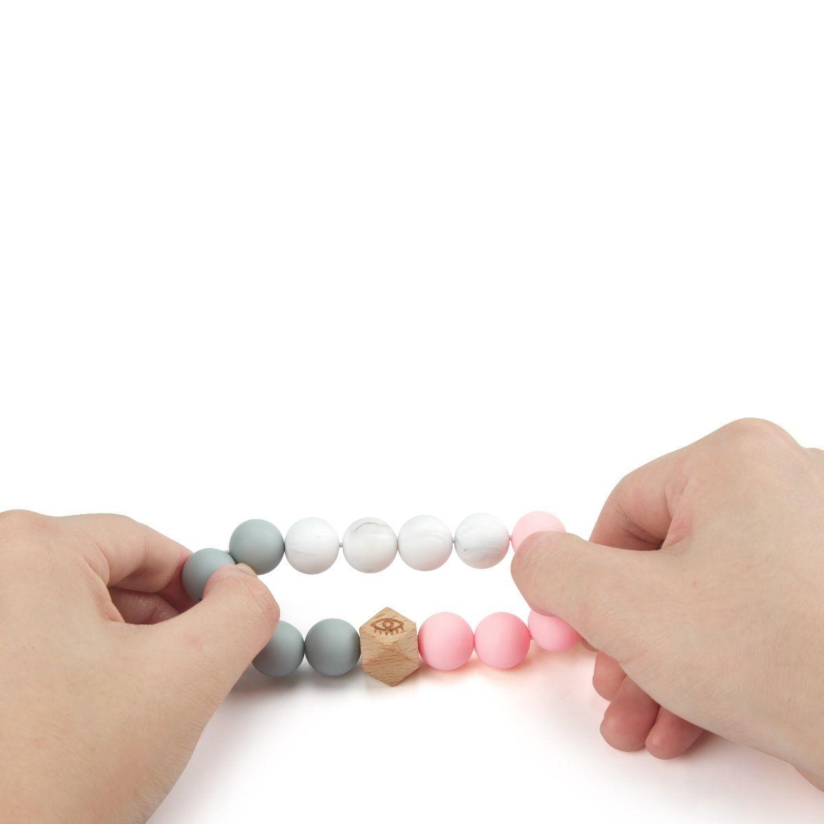 ECOSUSI Llavero de pulsera con billetera- Rosado-4