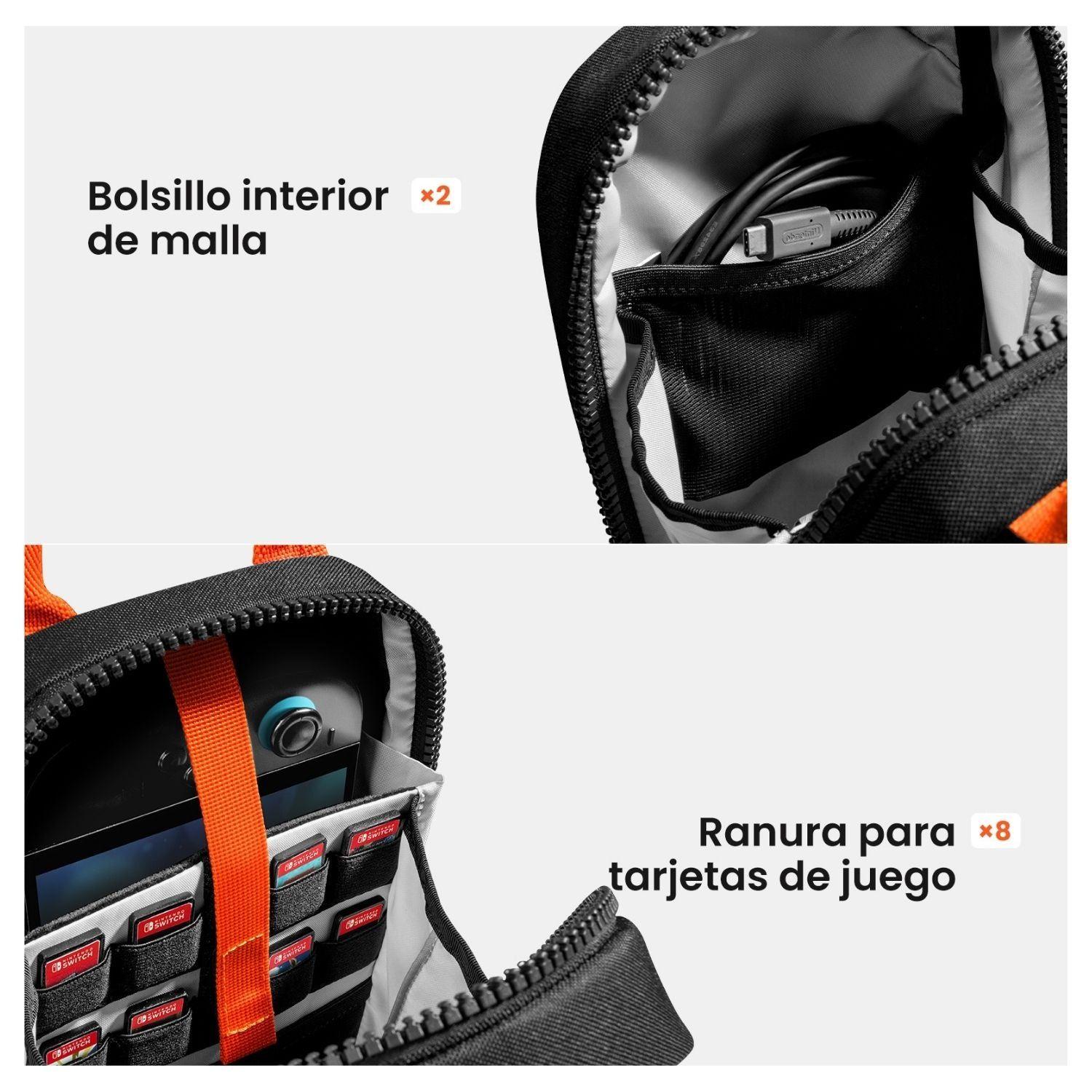 Tomtoc Bolso Bandolera GameOn-G49 para Switch 2 Negro-2