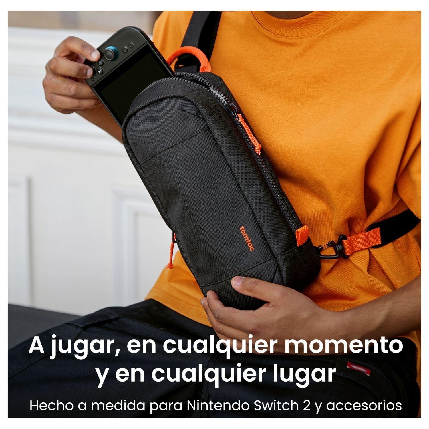 Tomtoc Bolso Bandolera GameOn-G49 para Switch 2 Negro-6