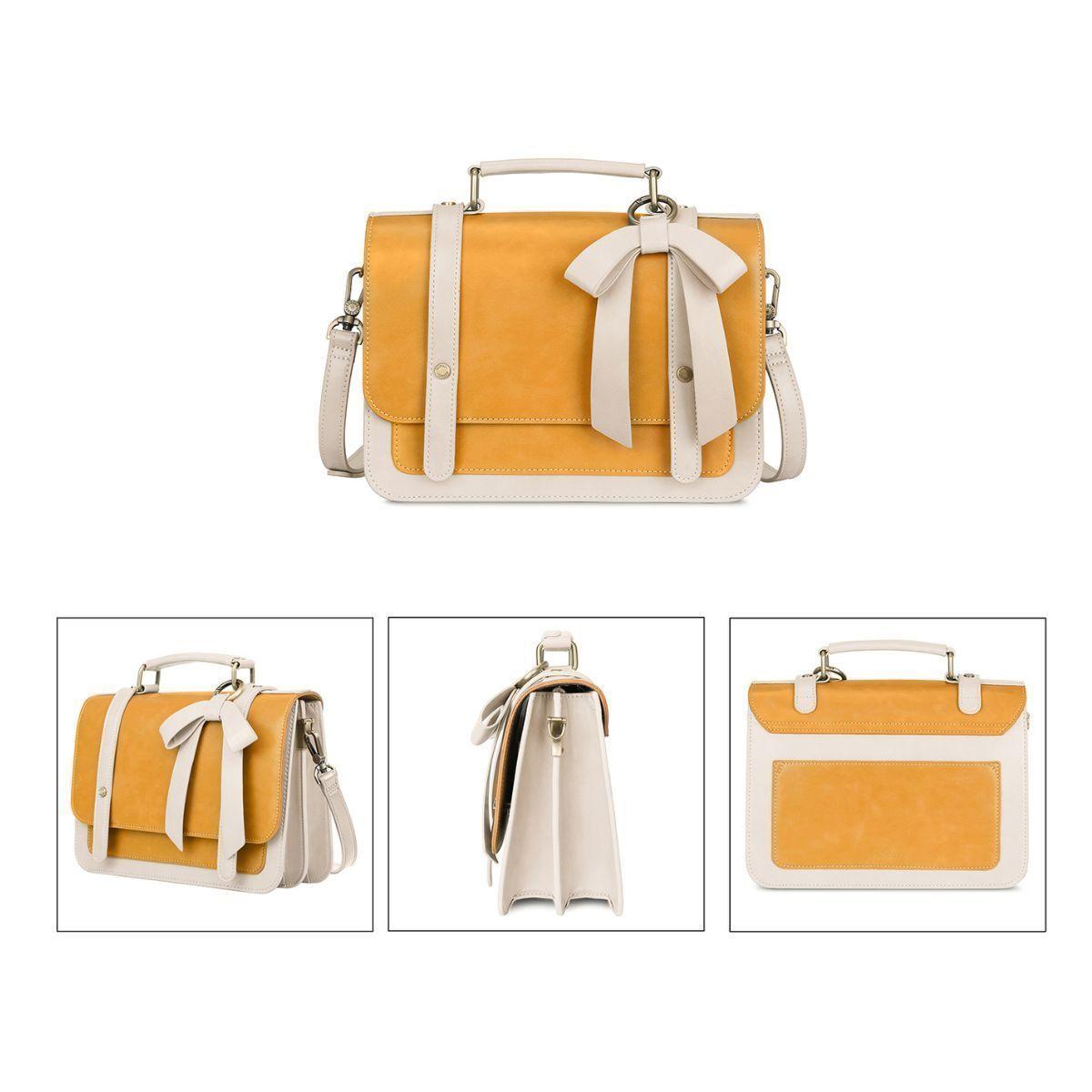 Ecosusi Maletín Bandolera con Lazo Summer Garden Romance - Amarillo-7