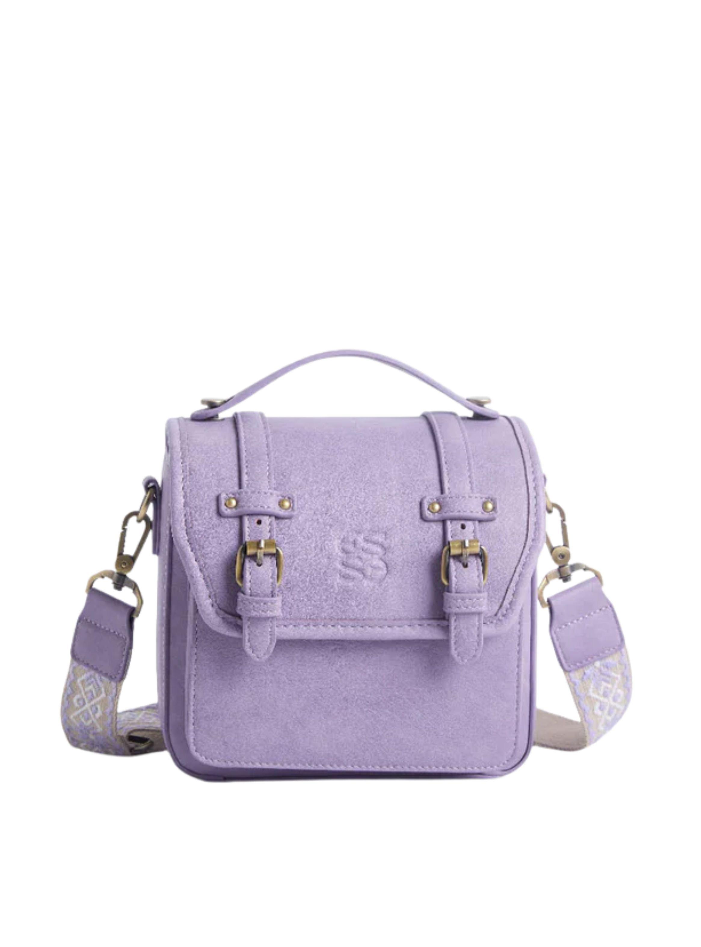 Ecosusi Bolso Vintage Clara Bandolera para Cámara Compacta Lila-0