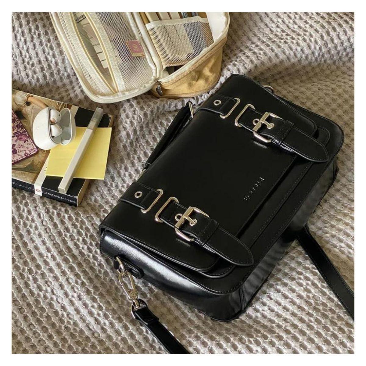 Ecosusi Bolso Bandolera Vintage Victor Tablet 10,2"- Negro-7