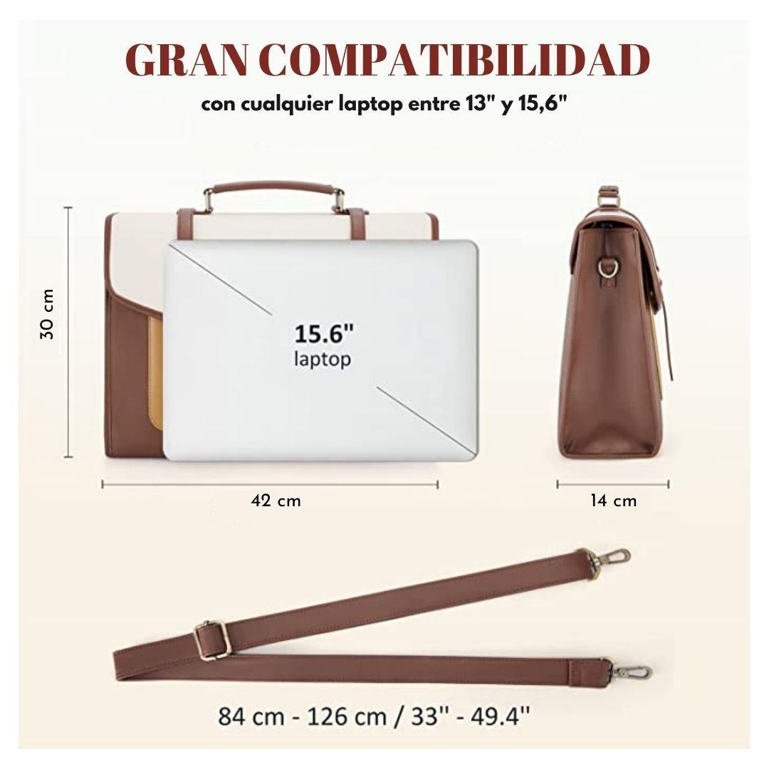 Ecosusi - Maletín Vint Myosotis para 15.6" Marrón-5