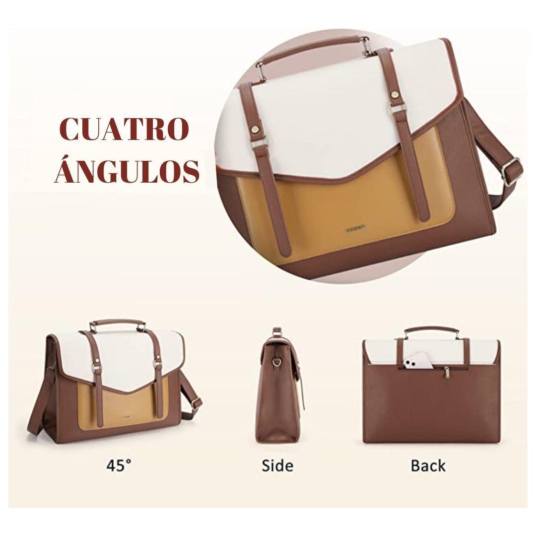 Ecosusi - Maletín Vint Myosotis para 15.6" Marrón-6