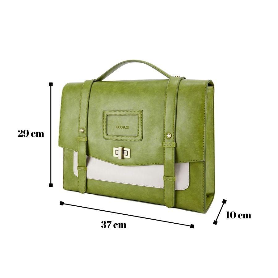 Ecosusi Mochila Cambridge Mujer para notebook de 14.7" - Verde-4