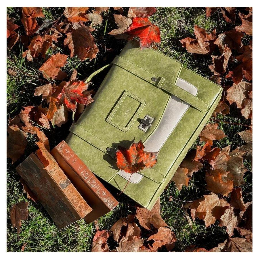 Ecosusi Mochila Cambridge Mujer para notebook de 14.7" - Verde-7