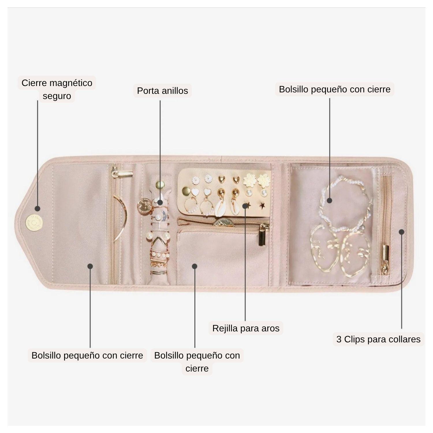 Bagsmart Mini organizador de joyas Jessica - Rosado-7