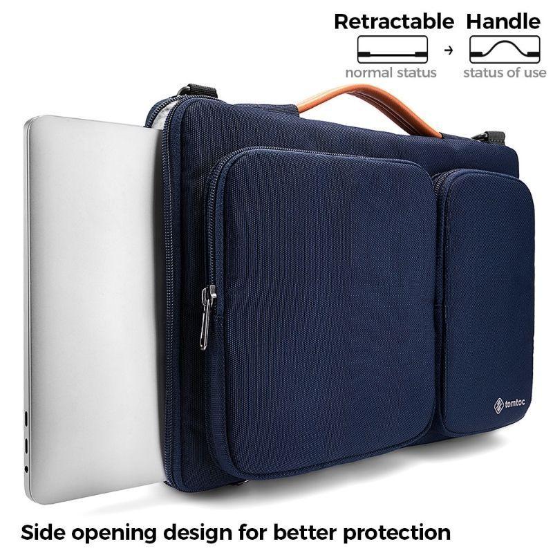 Tomtoc Bolso De Hombro A42 Para Notebook/macbook 16''- Azul Oscuro-2