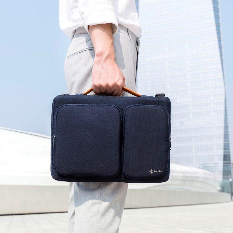 Tomtoc Bolso De Hombro A42 Para Notebook/macbook 16''- Azul Oscuro-3