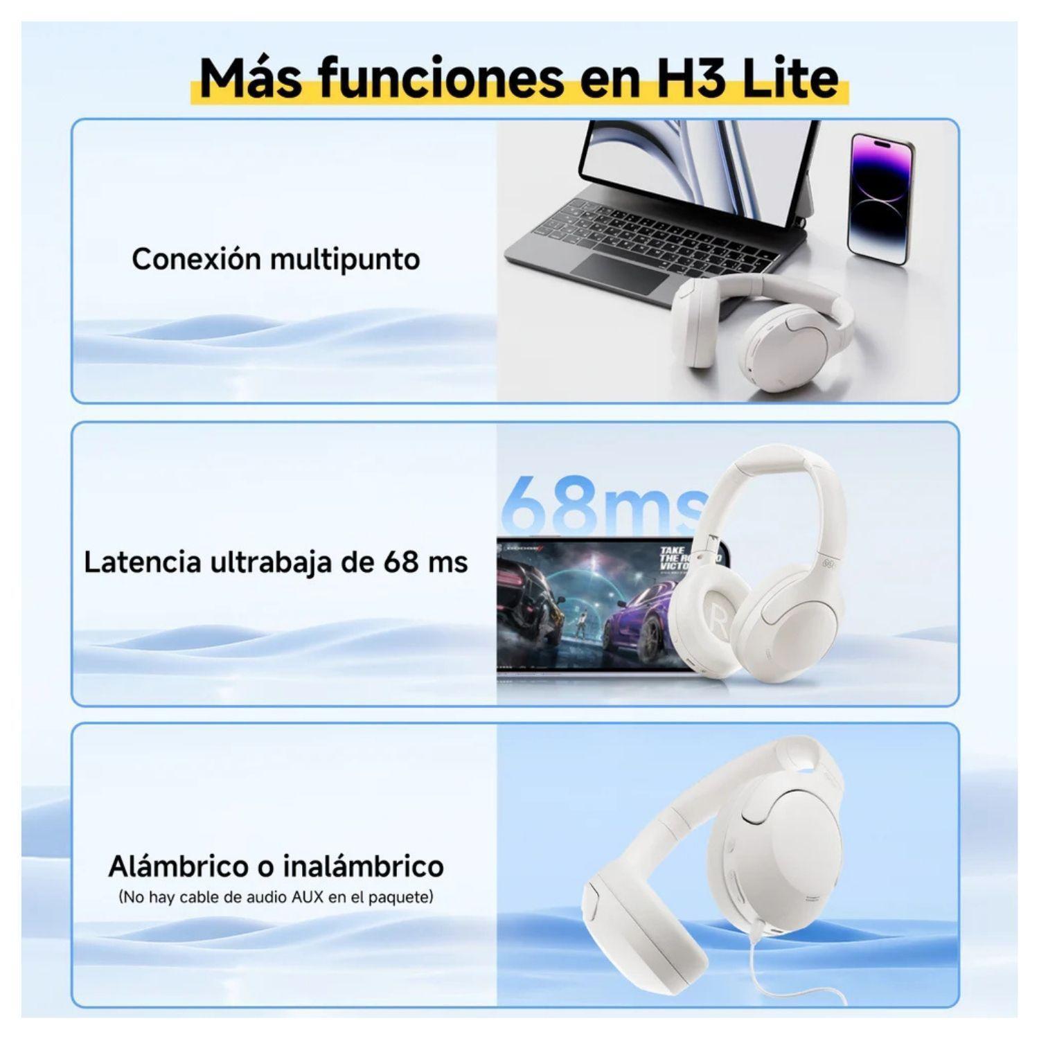 QCY H3 Lite Audifonos Bluetooth Inal mbricos ANC Blanco-6