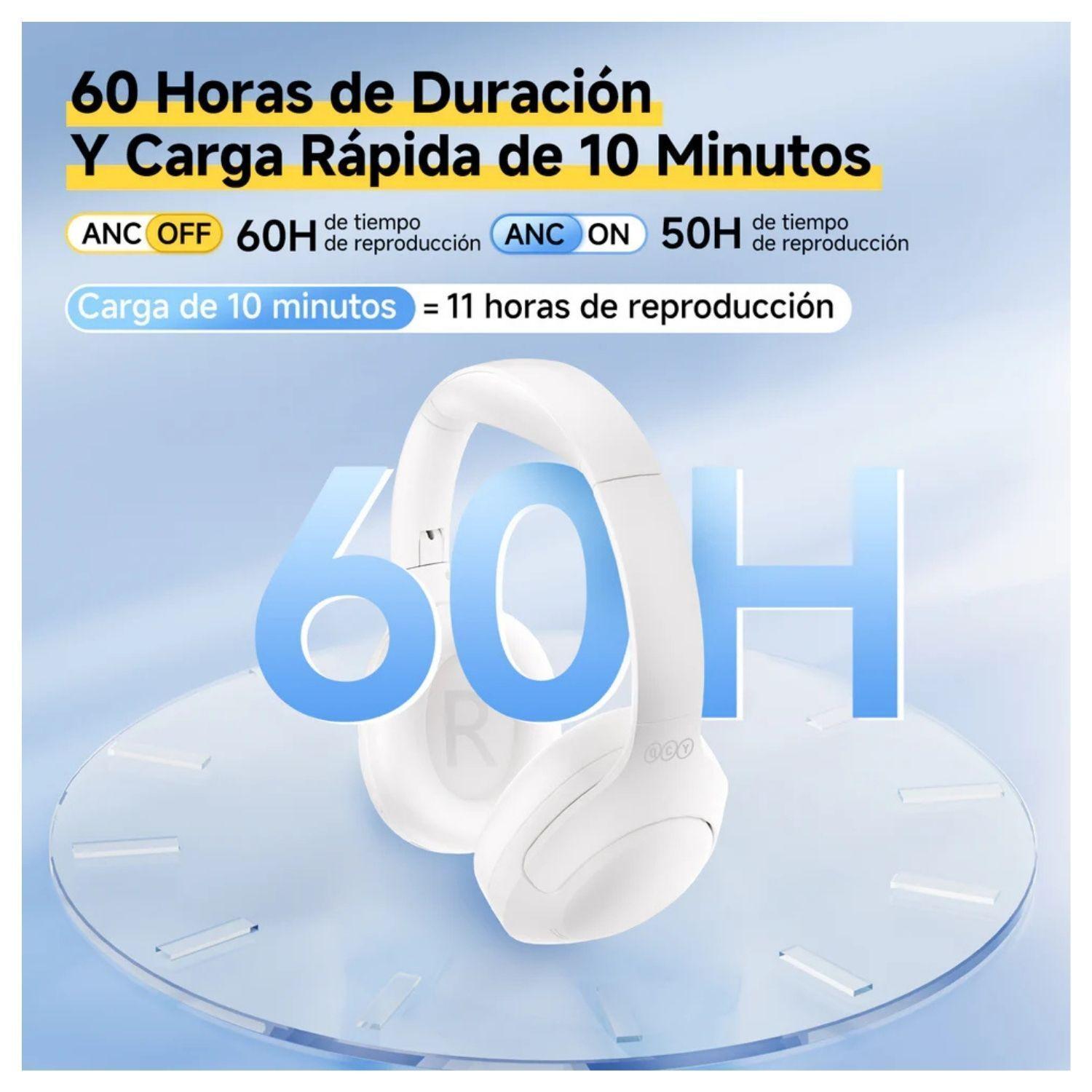 QCY H3 Lite Audifonos Bluetooth Inal mbricos ANC Blanco-9