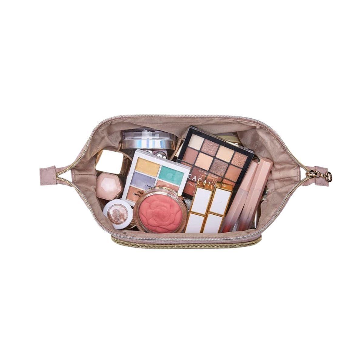 Bagsmart Cosmetiquero Tejido de Viaje Rosado-6