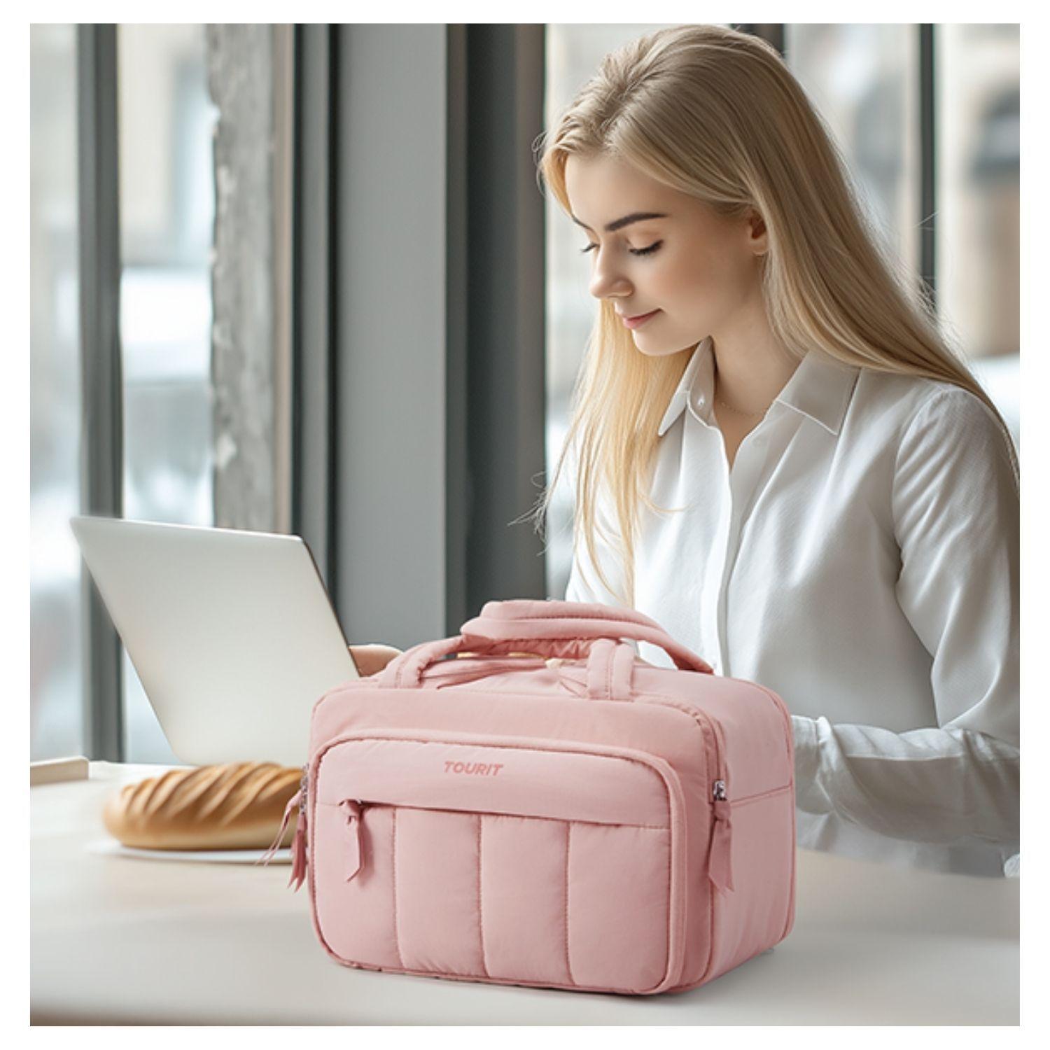 Tourit Lonchera Térmica Puffy 8.5L Hielo Reusable Rosa Oscuro-2