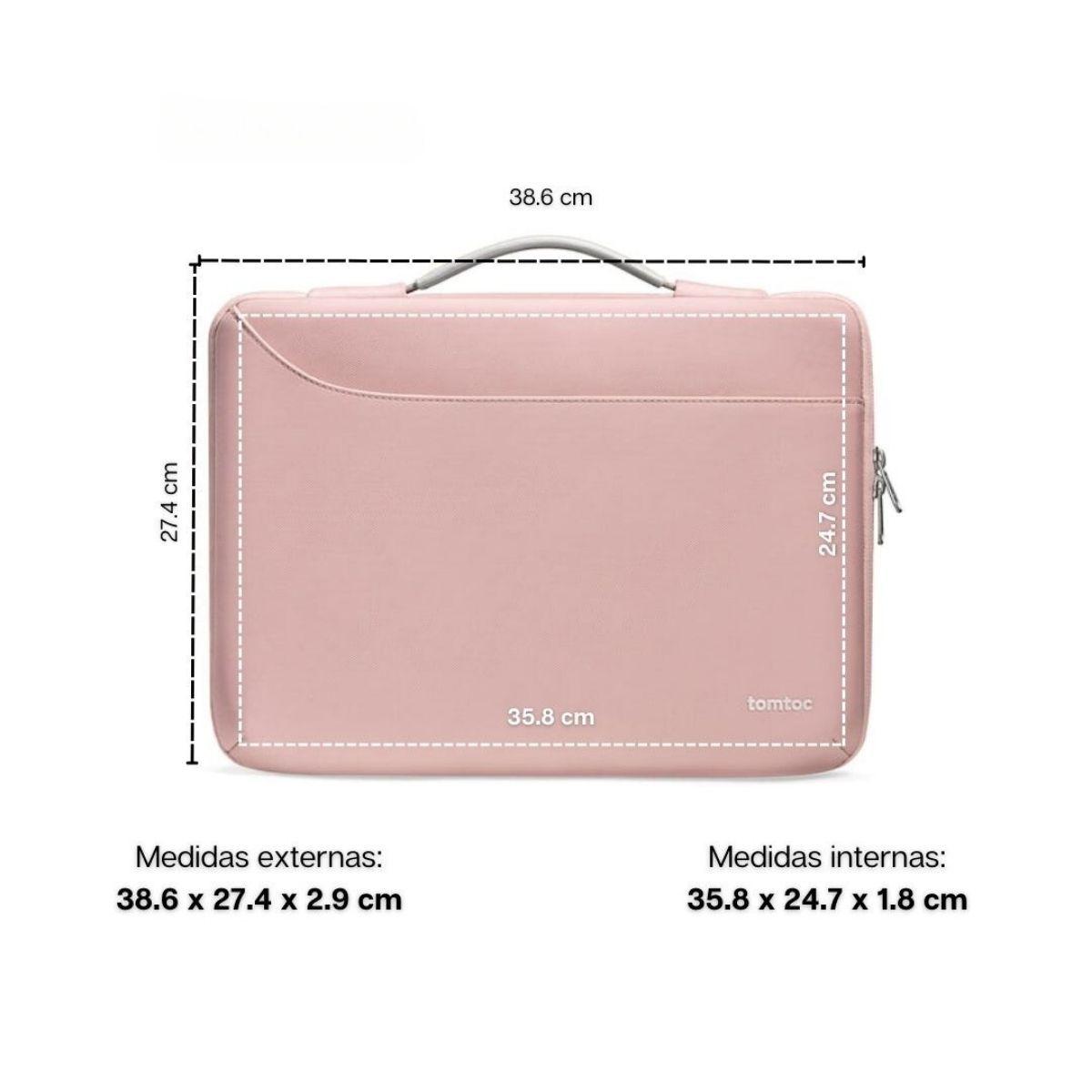 Tomtoc Maletín Defender-A22 MacBook Pro 16" M3/M2/M1 Rosado-1