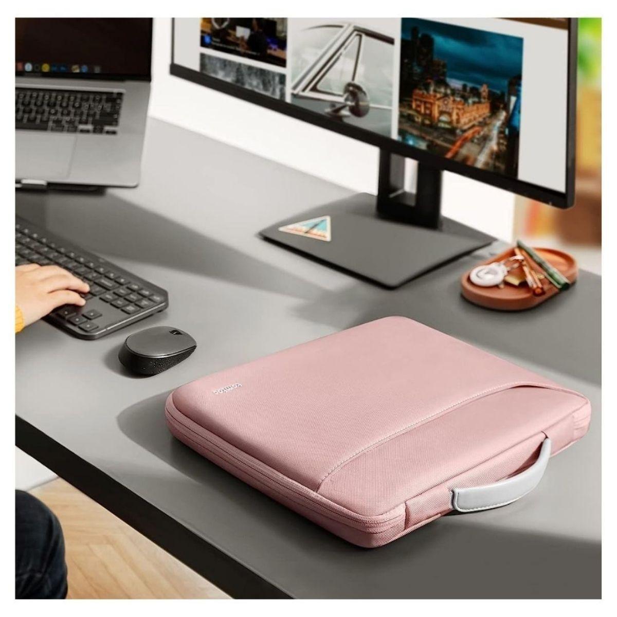 Tomtoc Maletín Defender-A22 MacBook Pro 16" M3/M2/M1 Rosado-2
