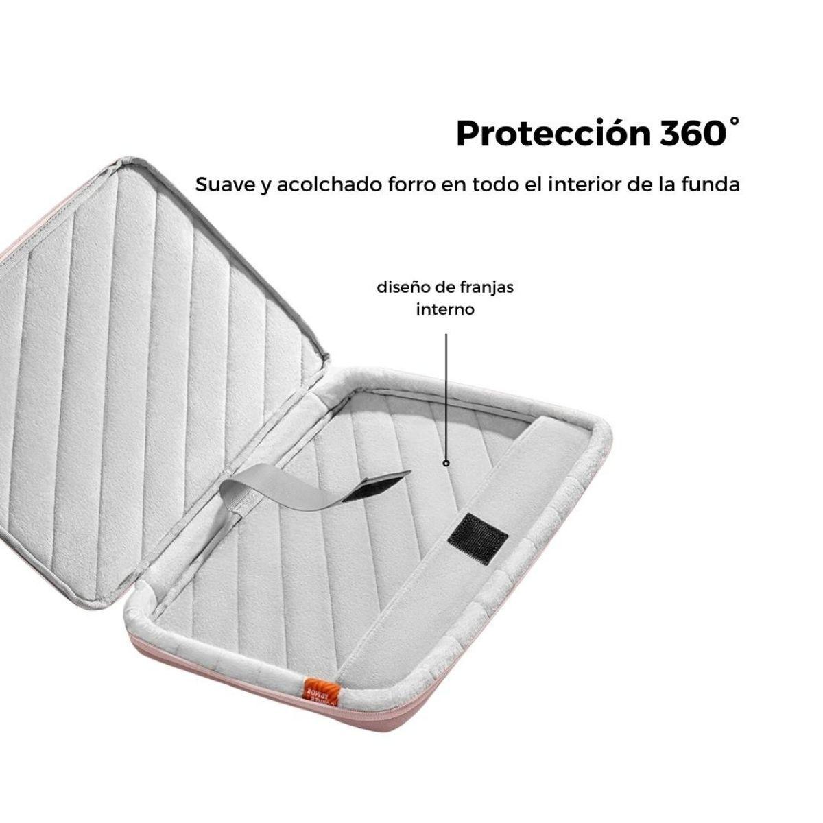 Tomtoc Maletín Defender-A22 MacBook Pro 16" M3/M2/M1 Rosado-4