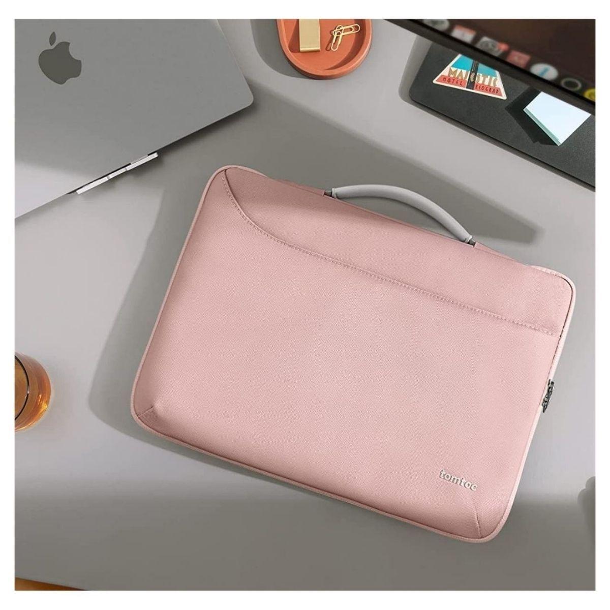 Tomtoc Maletín Defender-A22 MacBook Pro 16" M3/M2/M1 Rosado-5