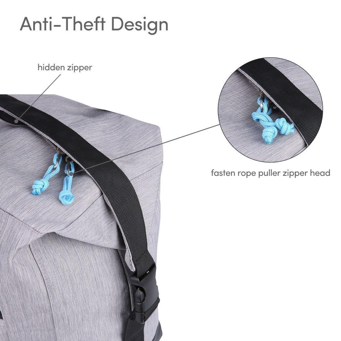 BAGSMART Manmoth bolso de viaje/ anti-robo GRIS-4