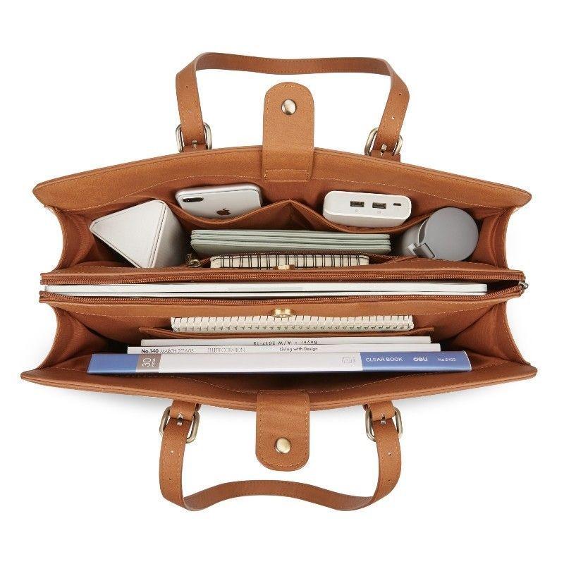 ECOSUSI Bolsa para notebook 15.6'' - Beige-4