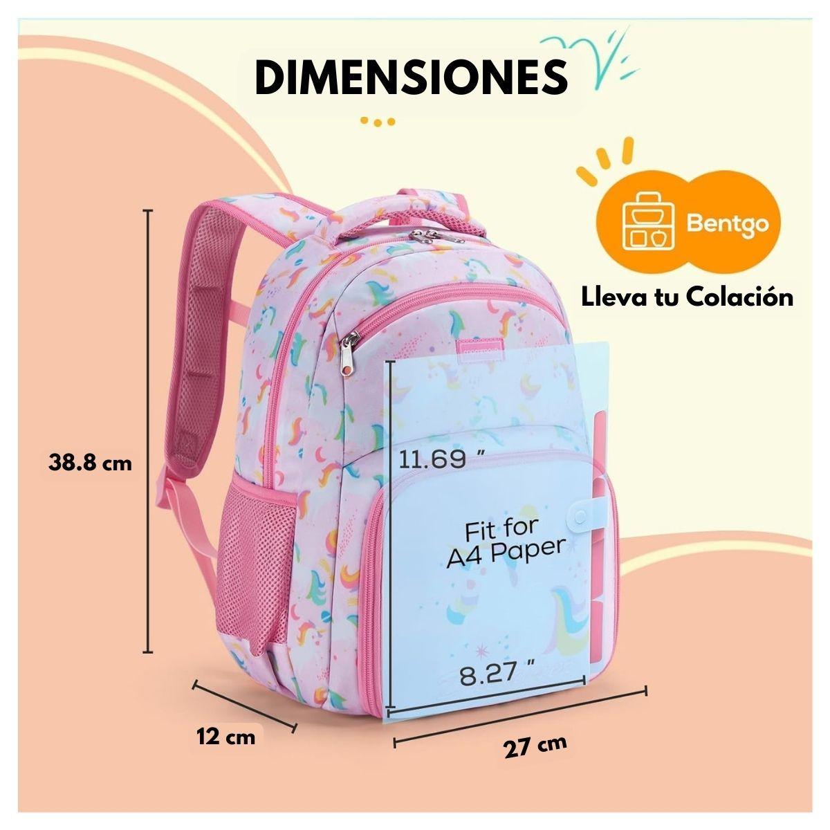 Mommore Mochila 2 en 1 para Niños Pequeños 12L - Rosado Unicornio-6