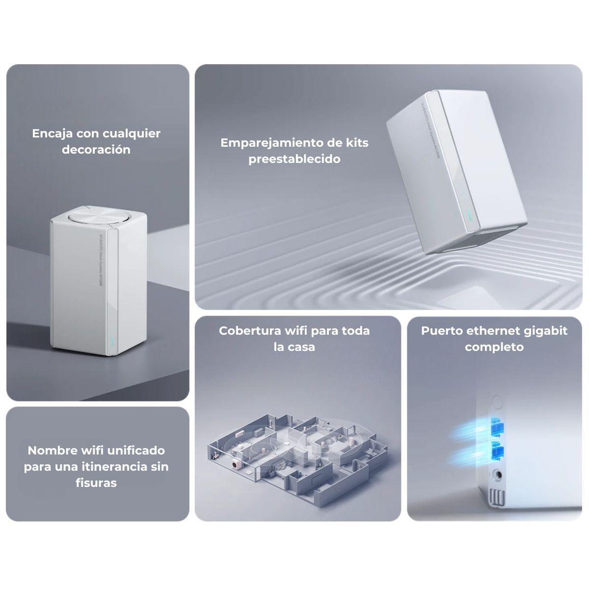 Xiaomi Mesh System AC1200 2,4Ghz / 5Ghz WiFi 5 1-Pack Blanco-7