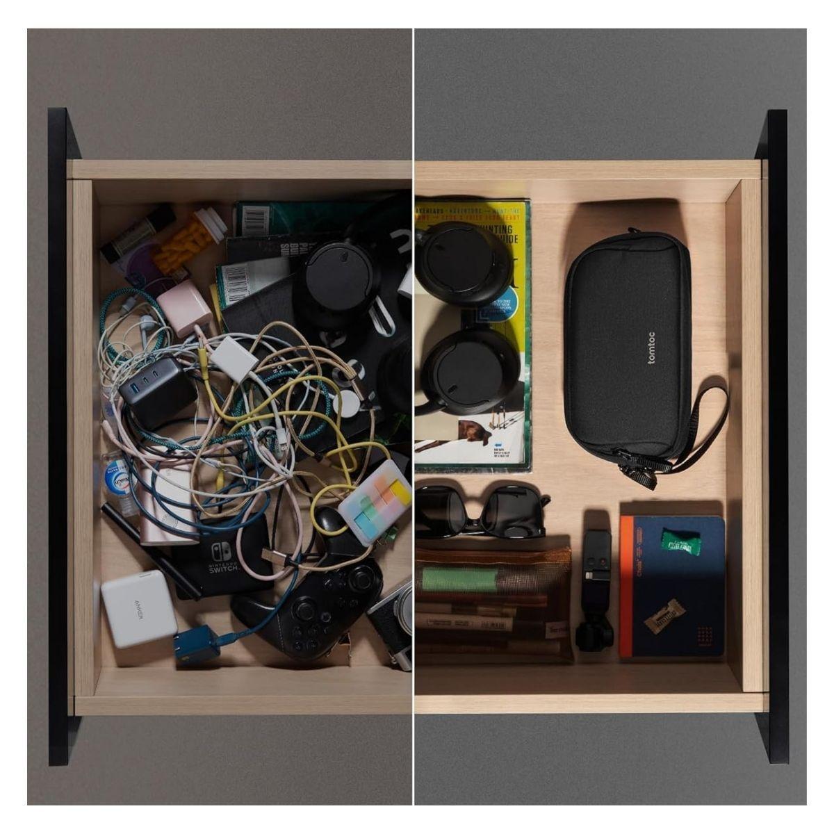 Tomtoc Estuche Light-T12 para Accesorios Electrónicos Pequeño - Negro-4