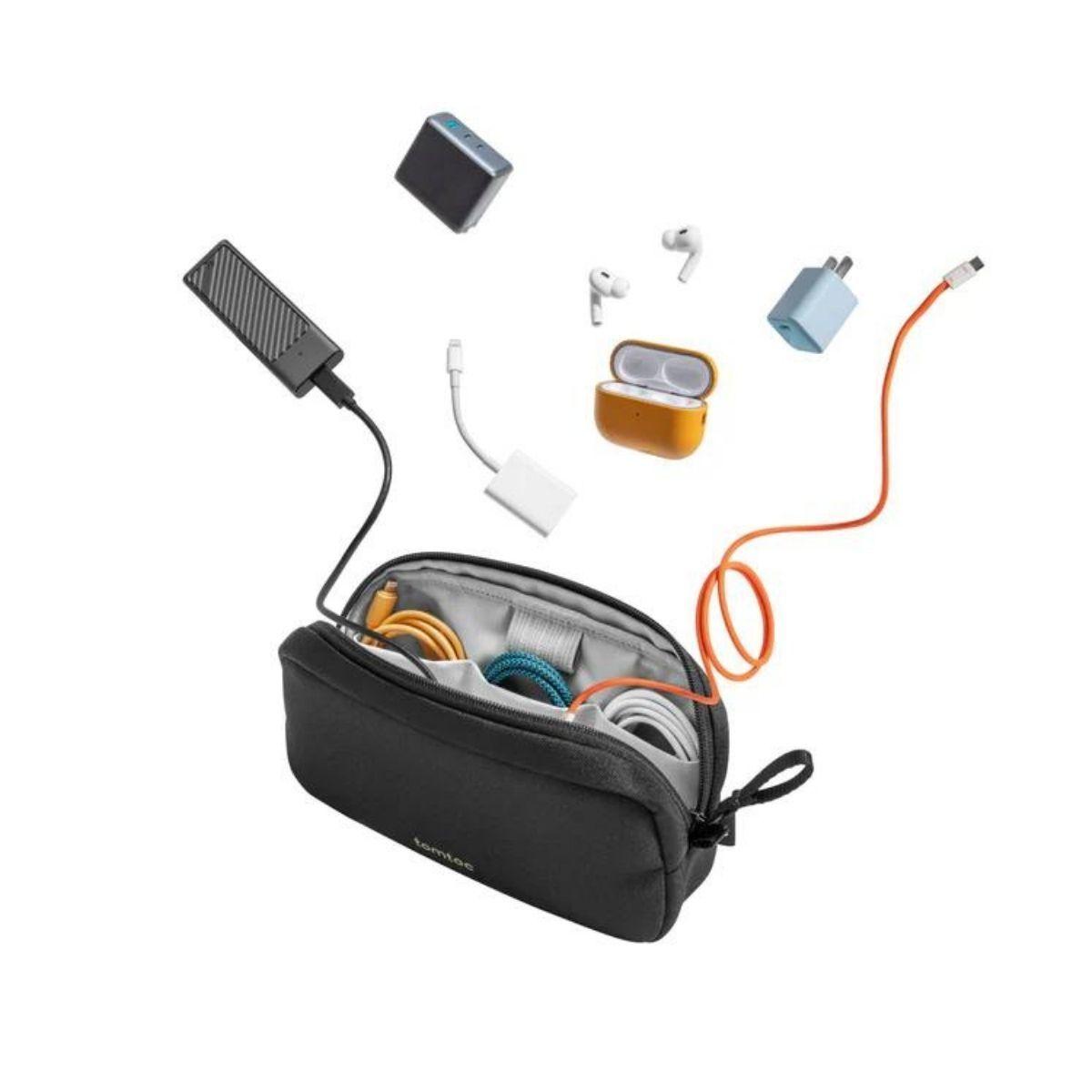 Tomtoc Estuche Light-T12 para Accesorios Electrónicos Pequeño - Negro-2