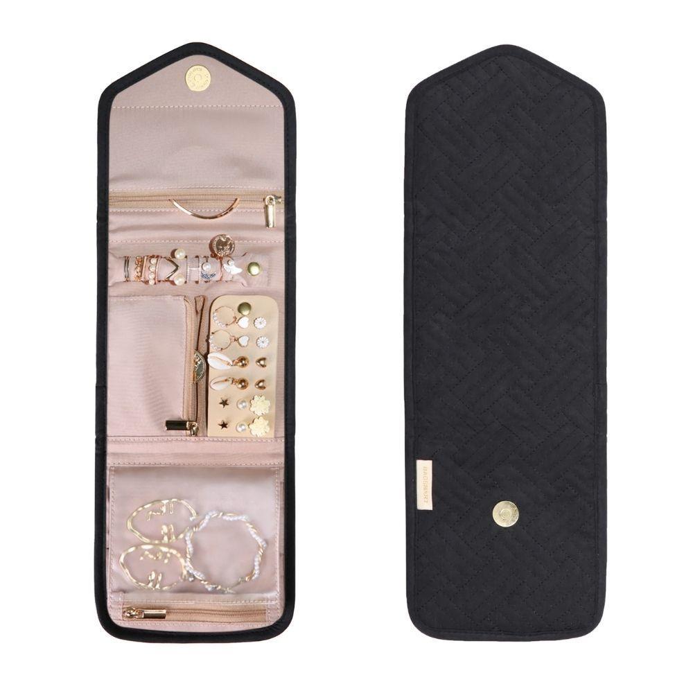 Bagsmart Organizador de Joyas Peri de Viaje Plegable Negro-4