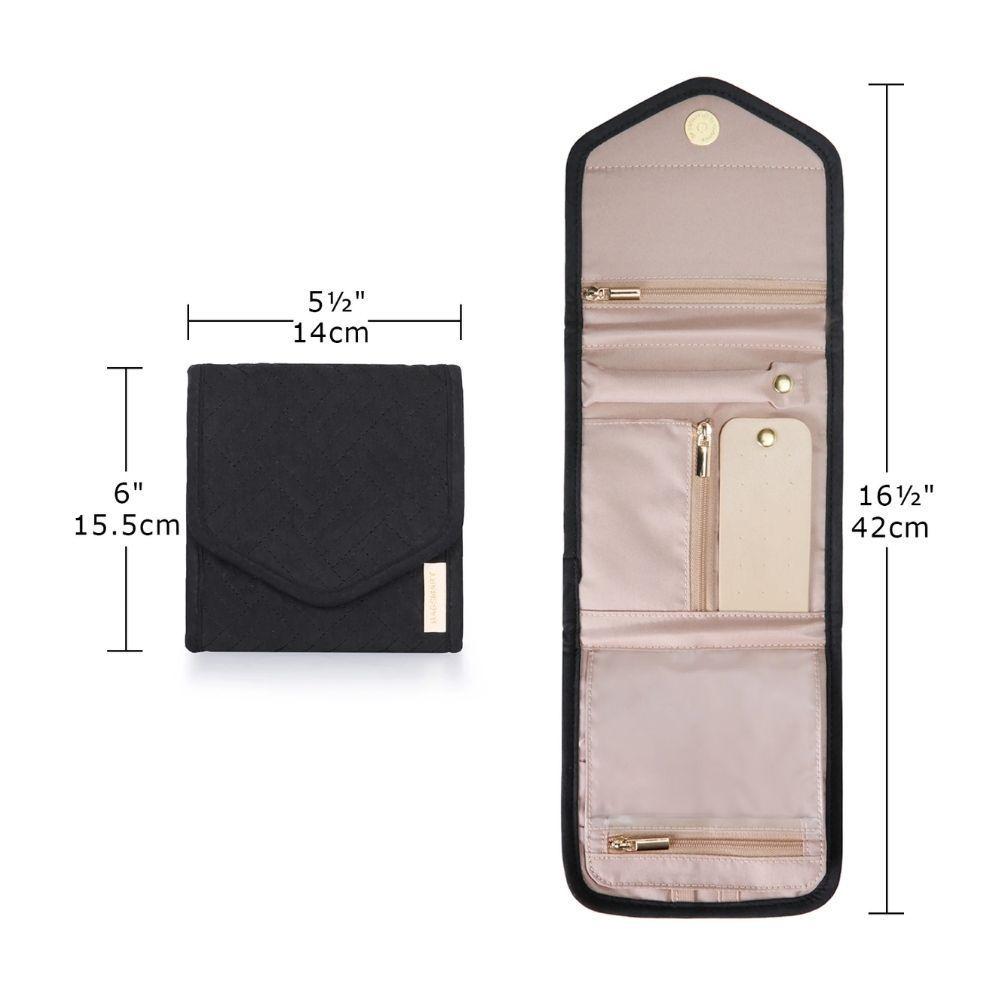 Bagsmart Organizador de Joyas Peri de Viaje Plegable Negro-2