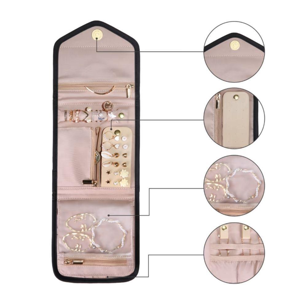 Bagsmart Organizador de Joyas Peri de Viaje Plegable Negro-5