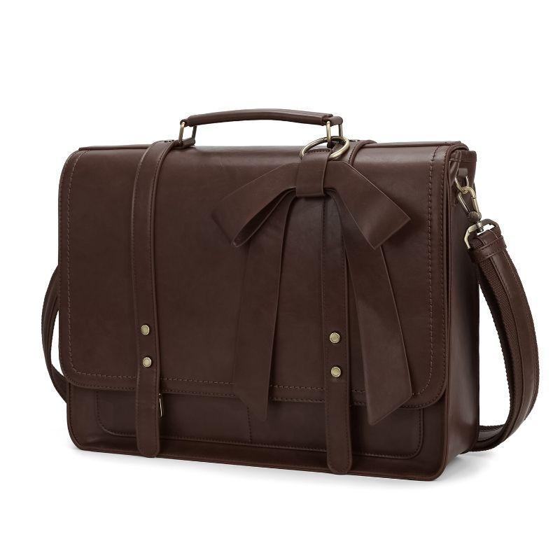 Ecosusi Maletín BOW removible para laptop 15.6" -Marrón-0