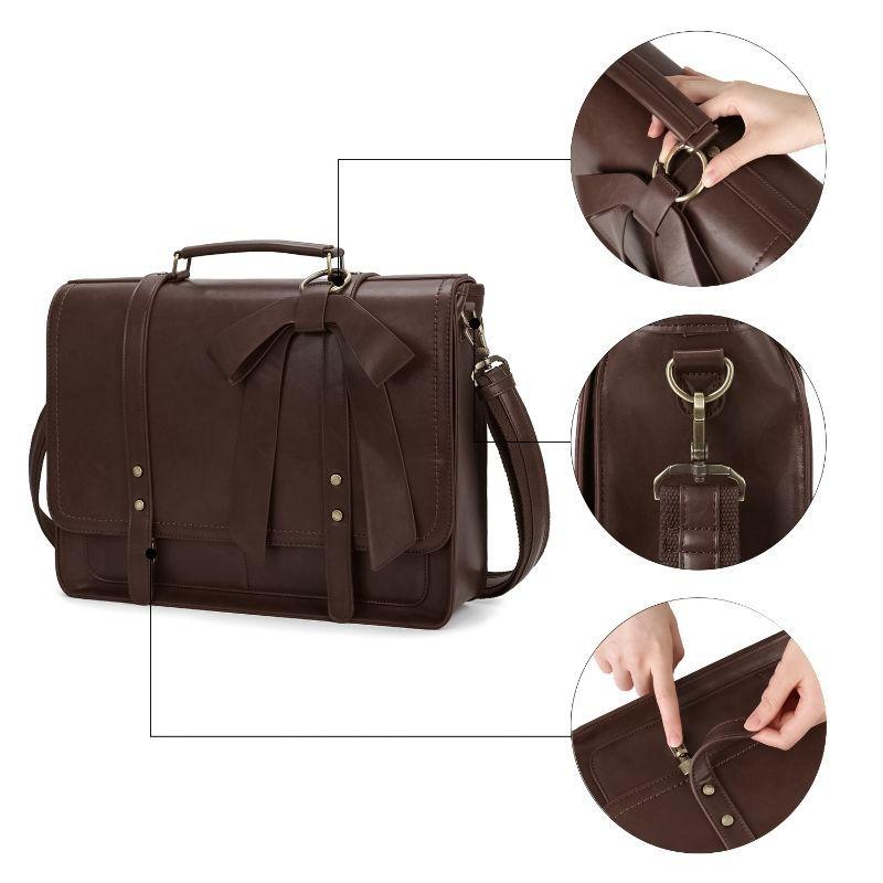 Ecosusi Maletín BOW removible para laptop 15.6" -Marrón-3