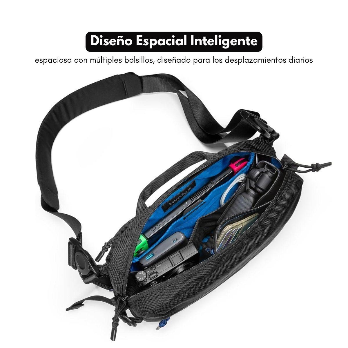 Tomtoc Bolso Sling Wander-T26 para NS/iPad Mini (5.5L) - Negro-4