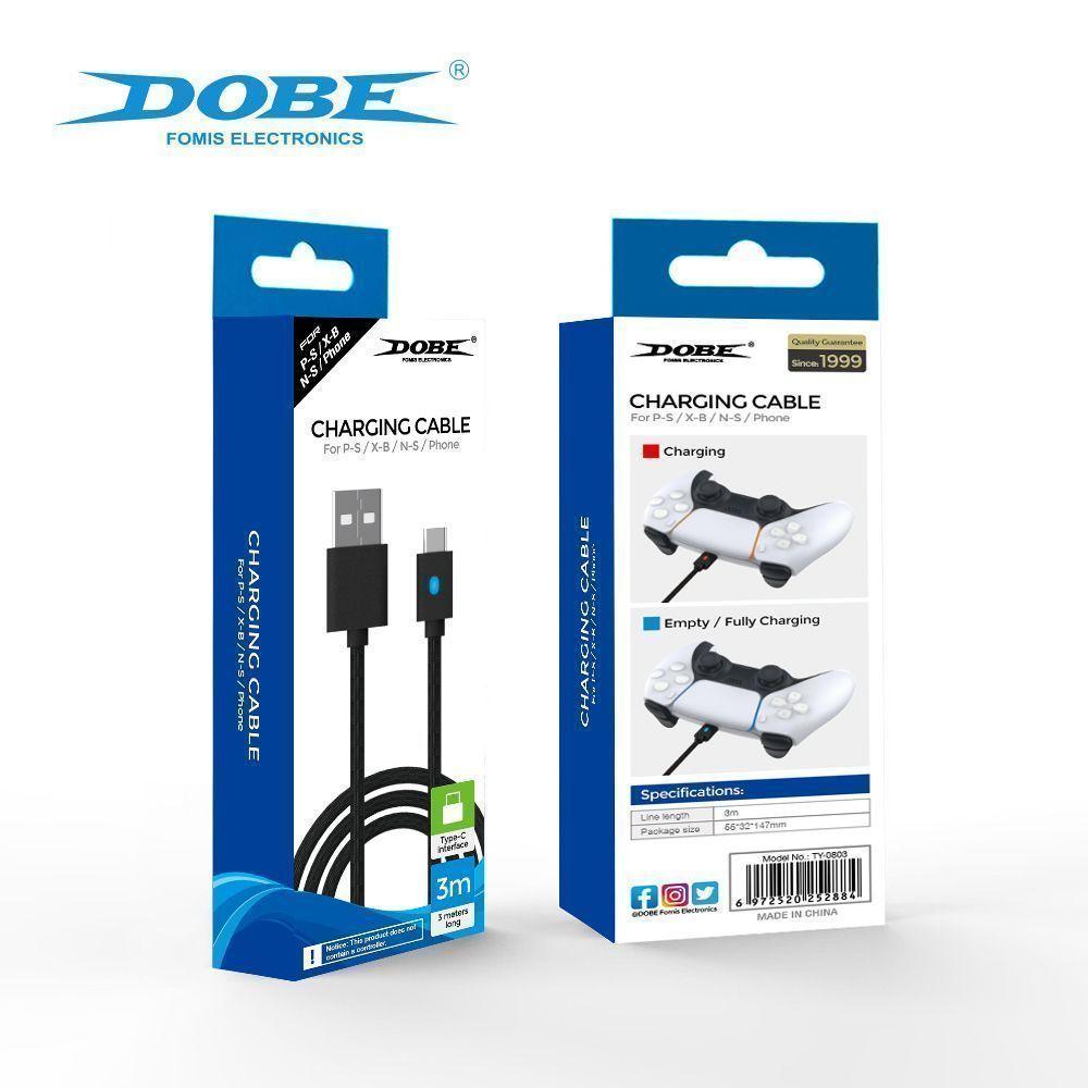 DOBE - CABLE USB DE CARGA PARA MANDO PS5 / SWITCH PRO-4