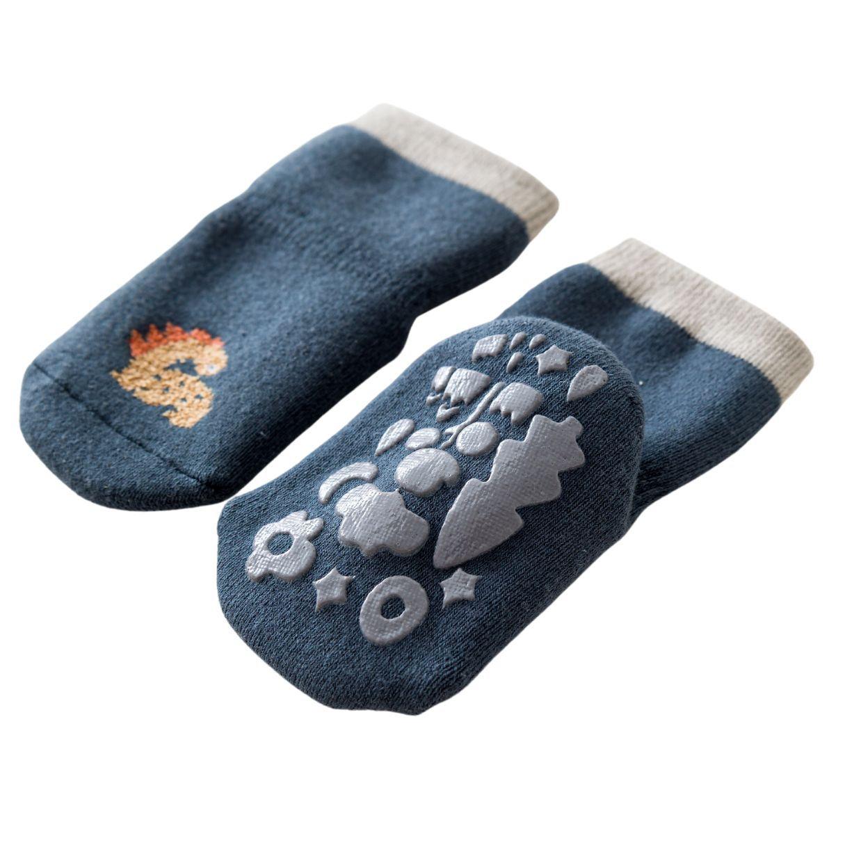 Calcetines de bebé con antideslizante, diseño Dinosaurio-1