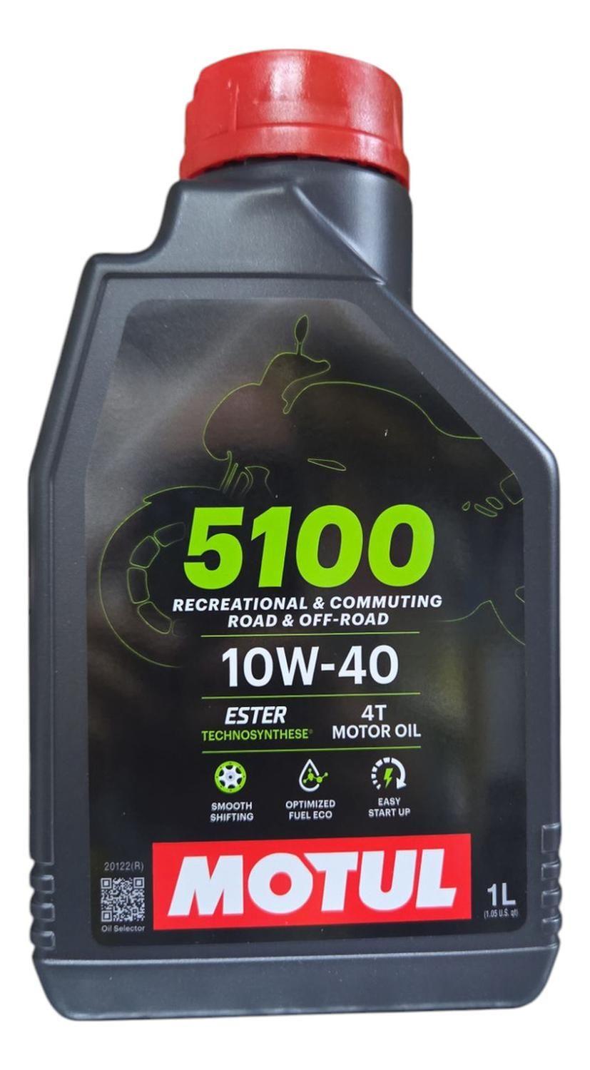 Aceite De Moto 10w 40 5100 Semi Sintetico Motul 4t 1l-0