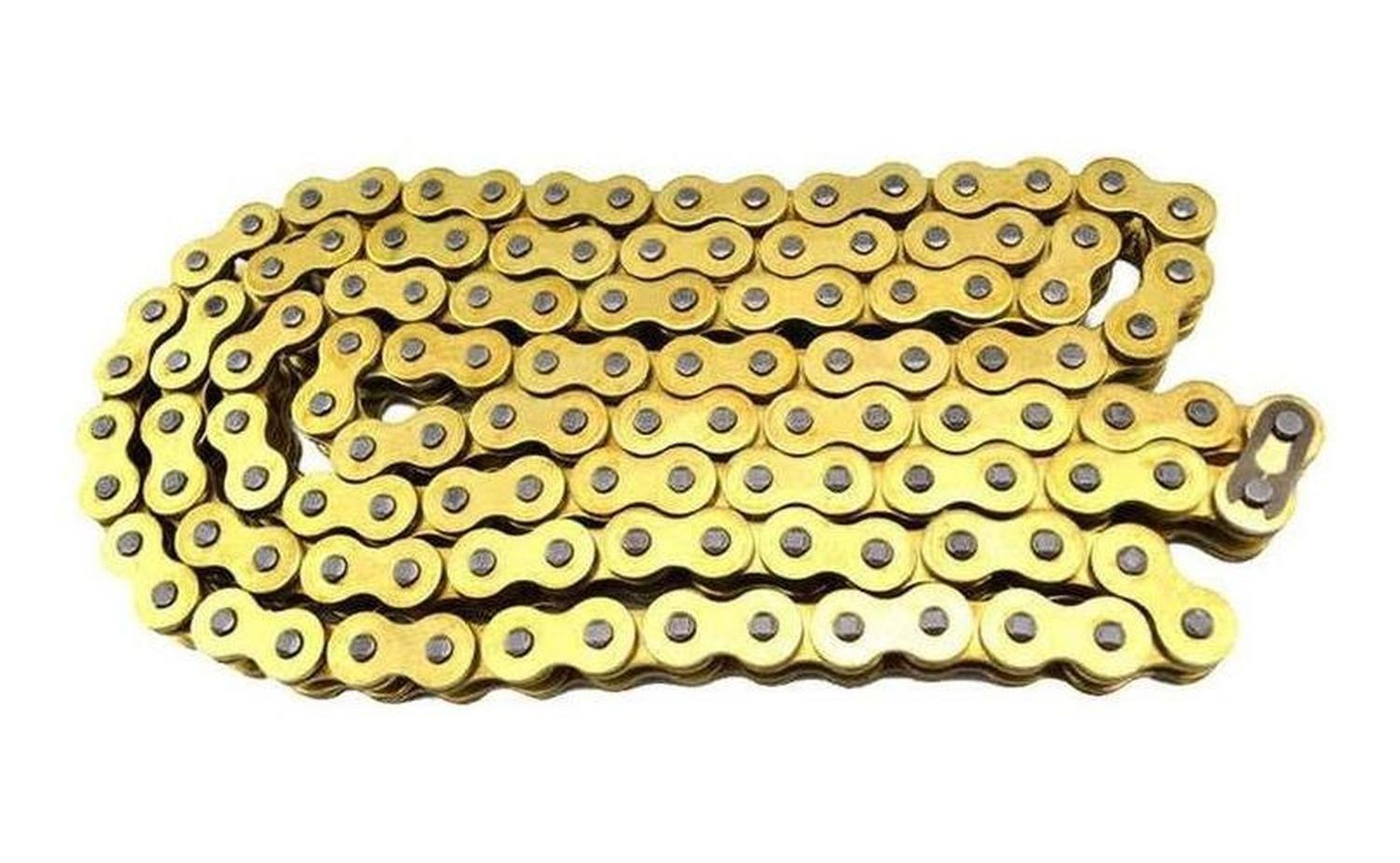 Cadena De Moto 428 X 140 Reforzada Dorada Original Riffel-1