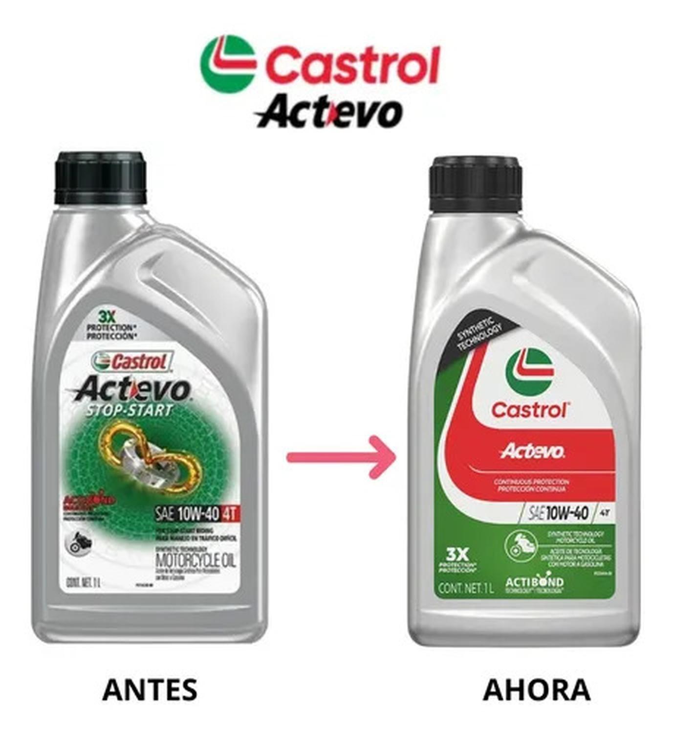 Aceite De Moto Castrol 10w 40 Semi-sintetico 4t 1l Original-2
