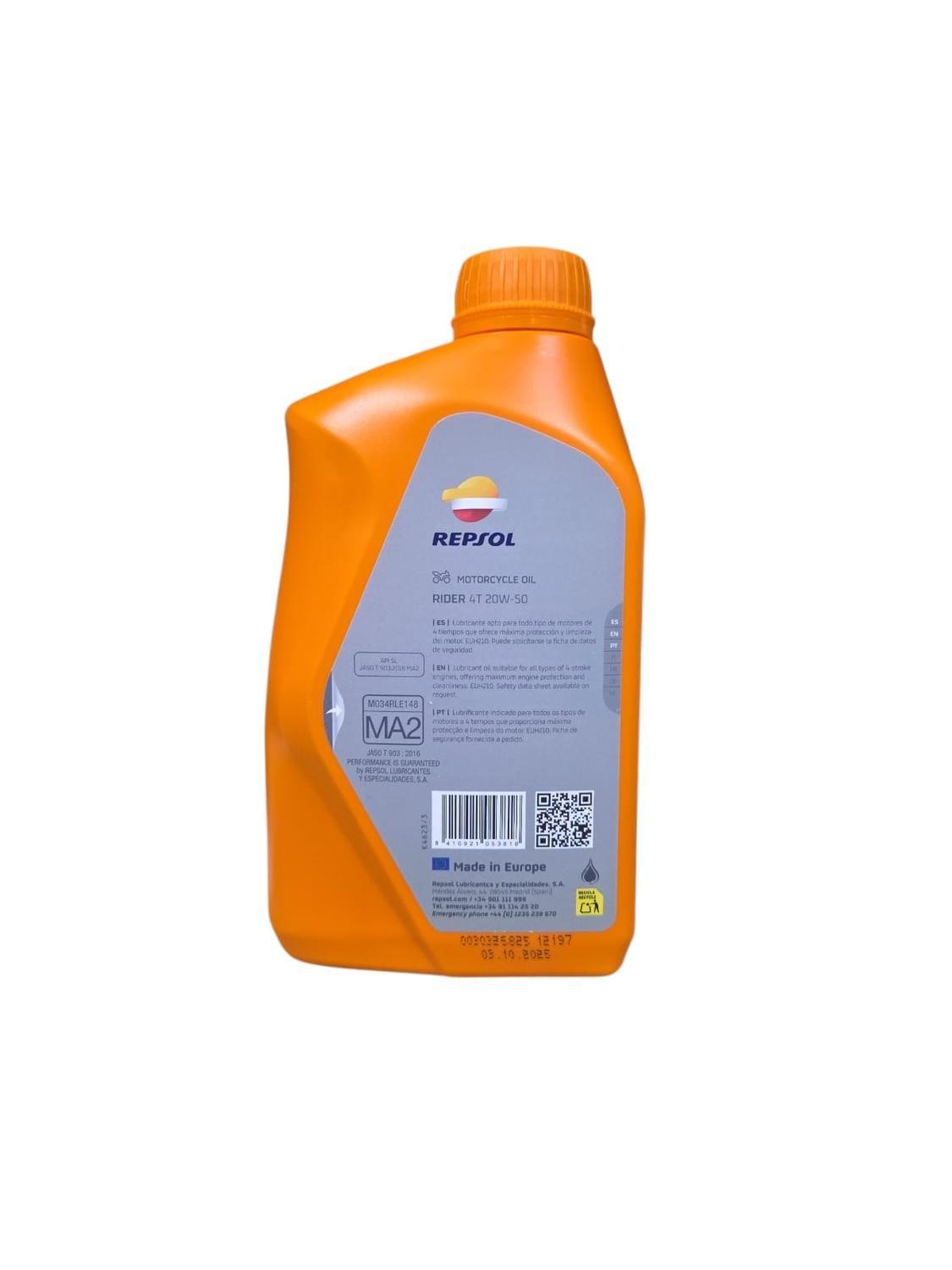 Aceite de Moto y Cuatriciclos Repsol 20w 50 Mineral 4T-3